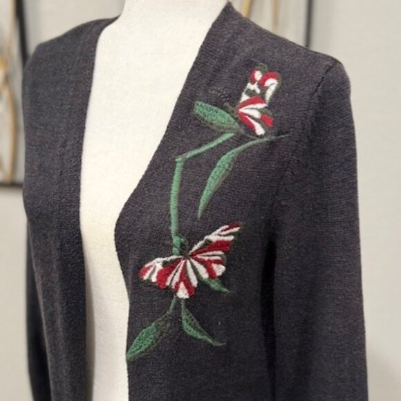 Style & Co. (Macy's) Embroidered Duster Cardigan - Picture 5 of 15